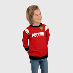 Свитшот детский Сборная России, цвет: 3D-черный — фото 2