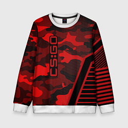 Свитшот детский CS:GO Red Camo, цвет: 3D-белый