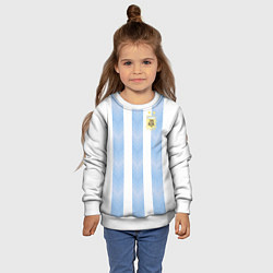 Свитшот детский Сборная Аргентины, цвет: 3D-белый — фото 2