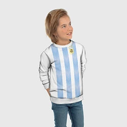 Свитшот детский Сборная Аргентины, цвет: 3D-белый — фото 2