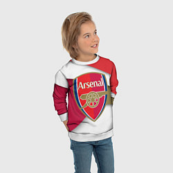 Свитшот детский FC Arsenal, цвет: 3D-белый — фото 2
