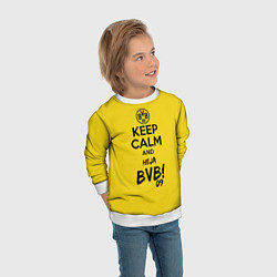 Свитшот детский Keep Calm & Heja BVB, цвет: 3D-белый — фото 2
