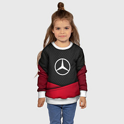 Свитшот детский Mercedes Benz: Grey Carbon, цвет: 3D-белый — фото 2