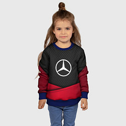 Свитшот детский Mercedes Benz: Grey Carbon, цвет: 3D-синий — фото 2