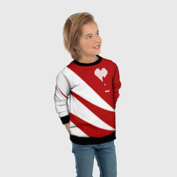 Свитшот детский Игра в сердца, цвет: 3D-черный — фото 2