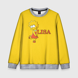 Свитшот детский Lisa Simpson, цвет: 3D-меланж