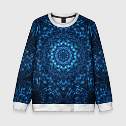 Свитшот детский Космическая мандала, цвет: 3D-белый