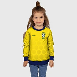 Свитшот детский Brazil Team: WC 2018, цвет: 3D-синий — фото 2