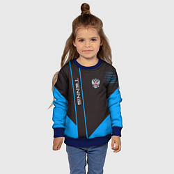 Свитшот детский Tennis: Russian Style, цвет: 3D-синий — фото 2