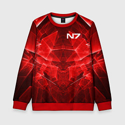 Свитшот детский Mass Effect: Red Armor N7, цвет: 3D-красный