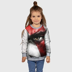 Свитшот детский Взгляд Кратоса, цвет: 3D-меланж — фото 2