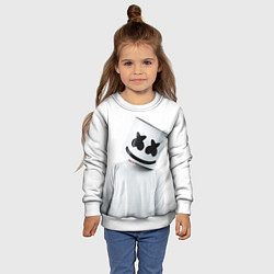 Свитшот детский Marshmallow: White Only, цвет: 3D-белый — фото 2
