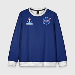 Свитшот детский NASA: Special Form, цвет: 3D-белый
