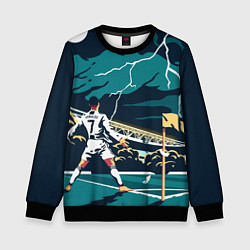 Свитшот детский Ronaldo lightning, цвет: 3D-черный