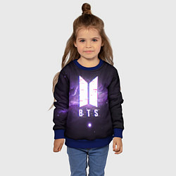 Свитшот детский BTS: Violet Space, цвет: 3D-синий — фото 2