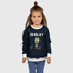 Свитшот детский Deadlift, цвет: 3D-белый — фото 2