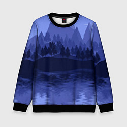 Свитшот детский Firewatch Mountains, цвет: 3D-черный