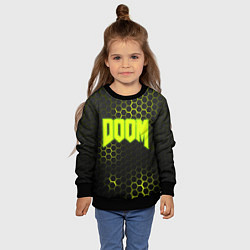Свитшот детский DOOM: Acid Green, цвет: 3D-черный — фото 2