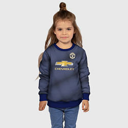 Свитшот детский Manchester United away 18-19, цвет: 3D-синий — фото 2