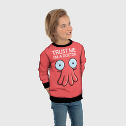 Свитшот детский Trust Me I'm a Doctor, цвет: 3D-черный — фото 2