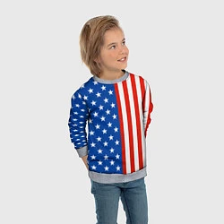 Свитшот детский American Patriot, цвет: 3D-меланж — фото 2