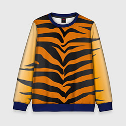 Свитшот детский Шкура тигра, цвет: 3D-синий