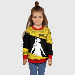 Свитшот детский PUBG: Yellow Grunge, цвет: 3D-красный — фото 2
