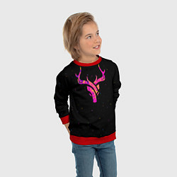 Свитшот детский Neon Deer, цвет: 3D-красный — фото 2