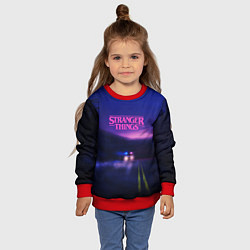 Свитшот детский Stranger Things: Neon Road, цвет: 3D-красный — фото 2