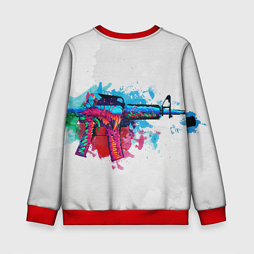 Детский свитшот CS:GO Hyper Beast M16 / 3D-Красный – фото 2