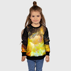 Свитшот детский Желтая краска, цвет: 3D-черный — фото 2