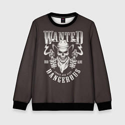 Свитшот детский Wanted Dangerous, цвет: 3D-черный