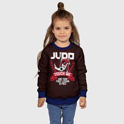 Свитшот детский Judo: Touch Me, цвет: 3D-синий — фото 2