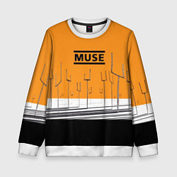 Свитшот детский Muse: Orange Mood, цвет: 3D-белый