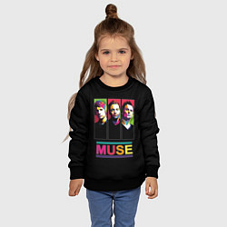 Свитшот детский Muse pop-art, цвет: 3D-черный — фото 2