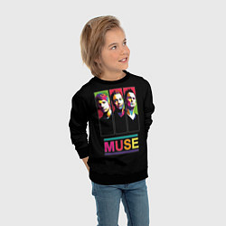 Свитшот детский Muse pop-art, цвет: 3D-черный — фото 2