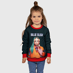 Свитшот детский BILLIE EILISH, цвет: 3D-красный — фото 2