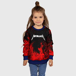 Свитшот детский METALLICA НА СПИНЕ, цвет: 3D-синий — фото 2