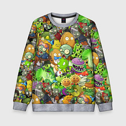 Свитшот детский PLANTS VS ZOMBIES, цвет: 3D-меланж