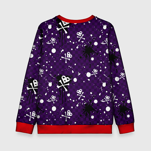 Детский свитшот Эмо 2007 фиолетовый фон / 3D-Красный – фото 2