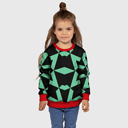 Свитшот детский Abstract zigzag pattern, цвет: 3D-красный — фото 2