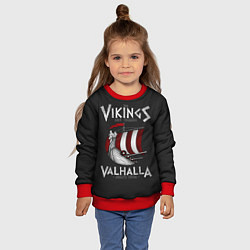Свитшот детский Vikings Valhalla, цвет: 3D-красный — фото 2