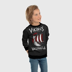 Свитшот детский Vikings Valhalla, цвет: 3D-черный — фото 2