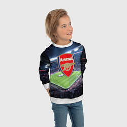 Свитшот детский FC Arsenal, цвет: 3D-белый — фото 2