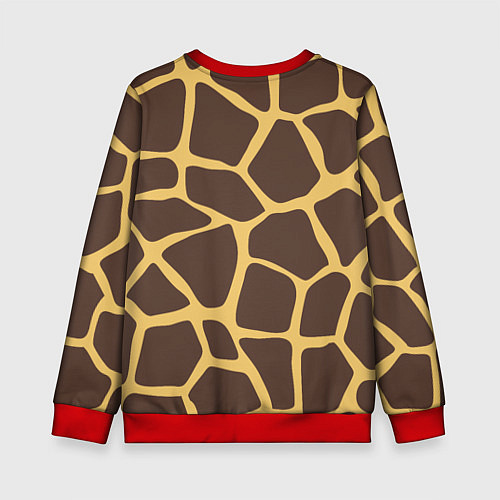 Детский свитшот Окрас жирафа / 3D-Красный – фото 2
