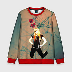 Свитшот детский Avril Lavigne, цвет: 3D-красный