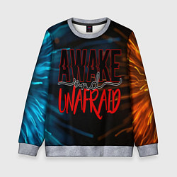 Свитшот детский Awake unafraid, цвет: 3D-меланж