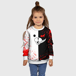Свитшот детский MONOKUMA, цвет: 3D-белый — фото 2