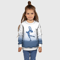 Свитшот детский Фигурное катание, цвет: 3D-белый — фото 2
