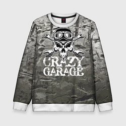 Свитшот детский Crazy garage, цвет: 3D-белый